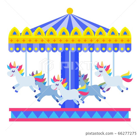 Horse carousel vector icon flat isolated Horse carousel vector icon flat isolated 66277275
