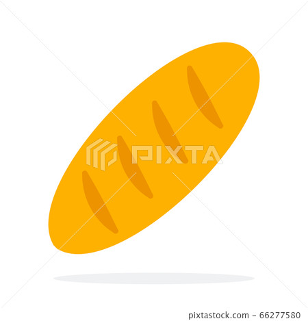 White bread vector flat material design isolated object on white background. 66277580