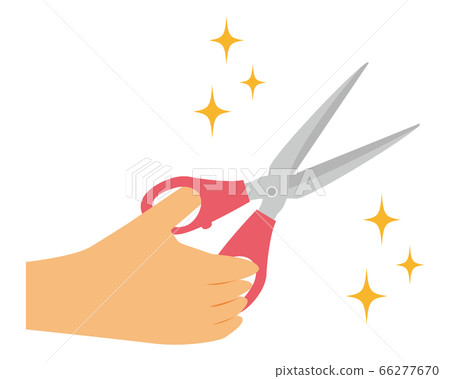 Illustration with scissors in hand - Stock Illustration [66277670] - PIXTA