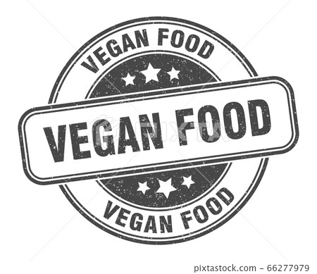 vegan food stamp. vegan food round grunge sign. - Stock Illustration ...