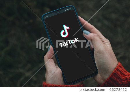 Tik Tok application on screen, Tik tok is popular 66278432