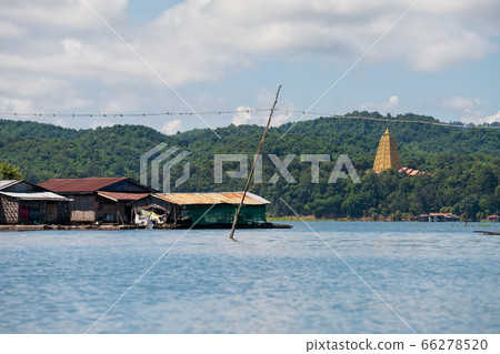 Floating house and Bodhgaya pagoda, Sangkhlaburi 66278520