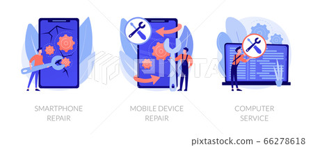Personal device repair services vector concept metaphors. Personal device repair services vector concept metaphors. 66278618