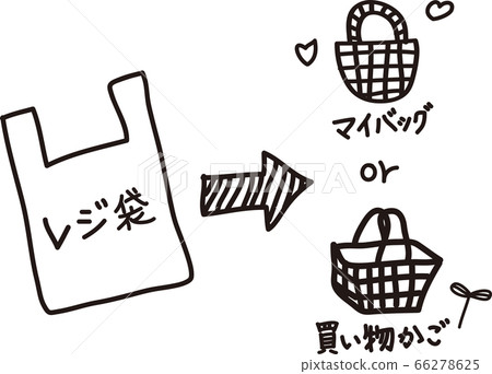 Shopping bag to my bag or shopping basket, bring your own bag vector 66278625