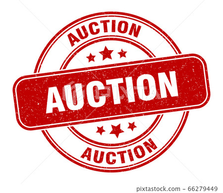 auction stamp. auction label. round grunge sign - Stock Illustration ...