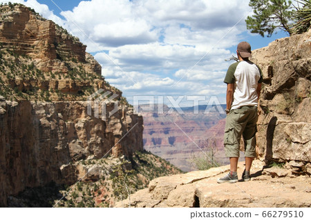 Rear tourist visit grand canyon 66279510