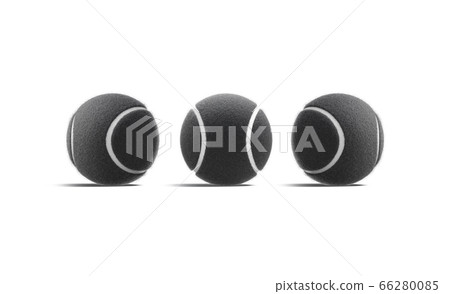 Blank black tennis ball mock up, front and side view Blank black tennis ball mock up, front and side view 66280085