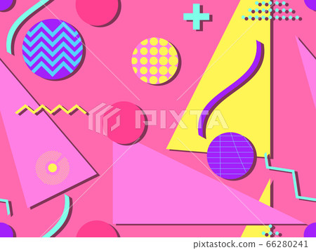 Seamless pattern in the style of the 80s and 90s - Stock Illustration ...
