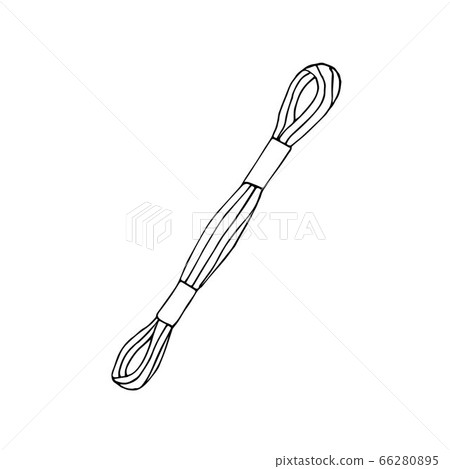 Vector hand drawn doodle embroidery floss threads Vector hand drawn doodle embroidery floss threads 66280895
