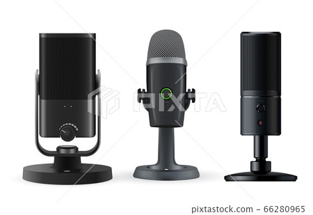 Radio microphone isolated on white background Radio microphone isolated on white background 66280965
