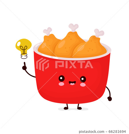 Cute funny fried chicken bucket with light bulb Cute funny fried chicken bucket with light bulb 66281694