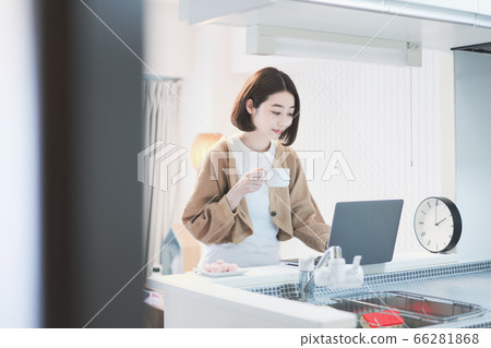 Remote work, web conference, online communication 66281868