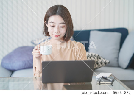 Remote work, web conference, online communication 66281872