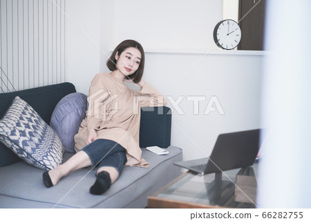 woman communicating online woman communicating online 66282755