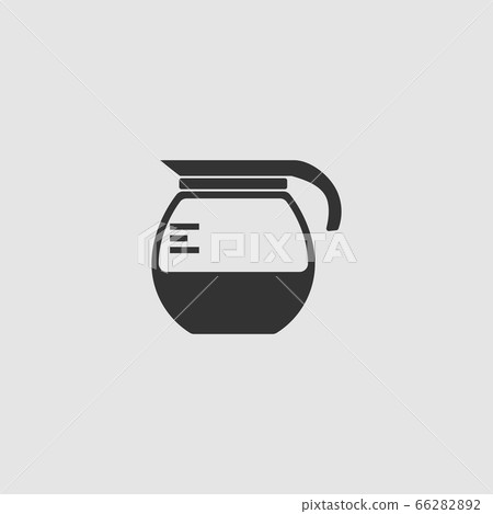 Coffee maker icon flat. Coffee maker icon flat. 66282892