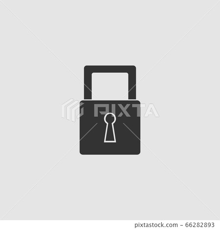 Padlock icon icon flat. Padlock icon icon flat. 66282893
