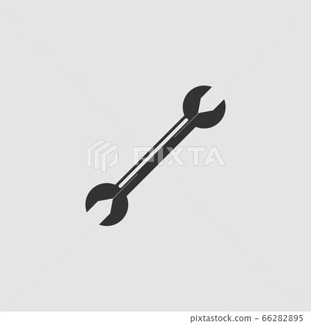 Wrench icon flat. Wrench icon flat. 66282895
