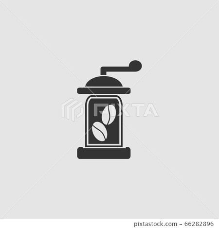 Coffee grinder icon flat. 66282896