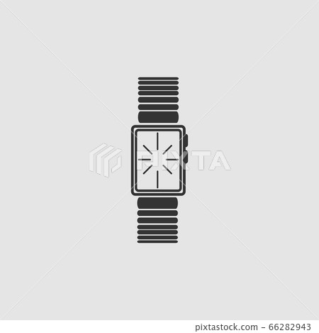 Watch icon flat. 66282943