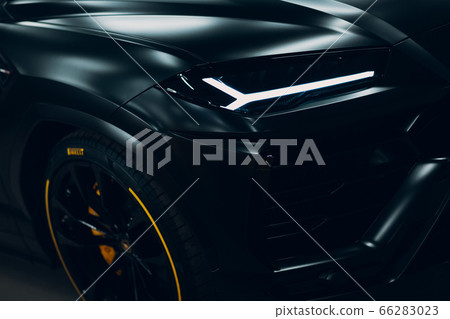 Lamborghini Urus black sport car. Sports cars matte, vinyl 66283023
