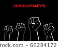 Illustration of Fists with Black Lives Matter 66284172