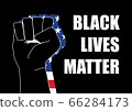 Illustration of Fists with Black Lives Matter 66284173