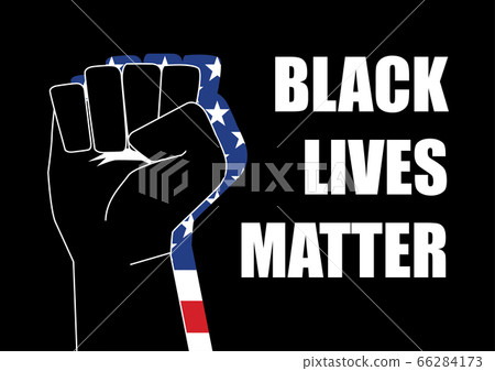Illustration of Fists with Black Lives Matter 66284173