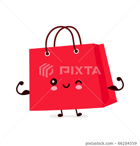 Cute happy funny shopping bag Cute happy funny shopping bag 66284359
