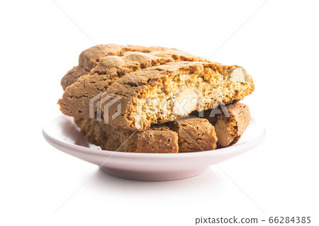 Sweet italian cantuccini cookies. Almonds 66284385