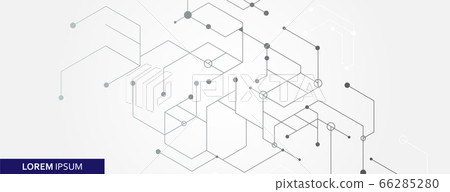 bright abstract molecule on a white background. - Stock Illustration ...