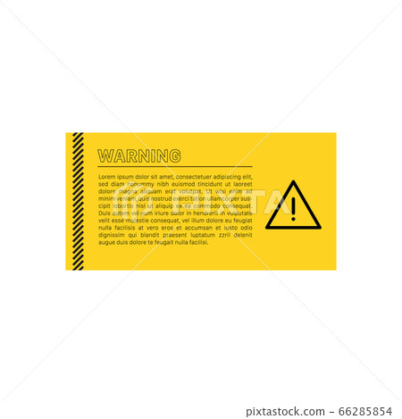 Black and yellow warning line striped rectangular background, yellow and black stripes, a warning to be careful of the potential danger vector template sign border 66285854