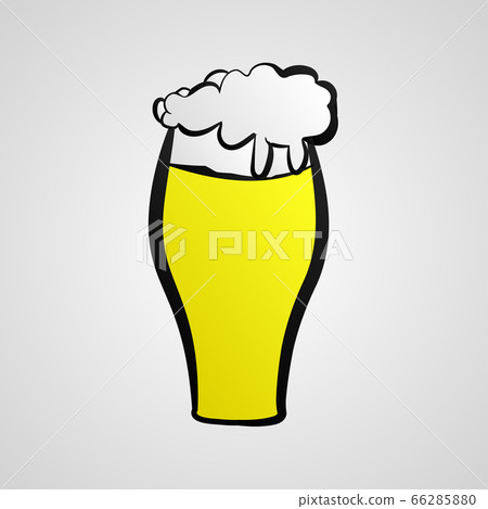 Beautiful yellow glass glass of tasty fresh Beautiful yellow glass glass of tasty fresh 66285880