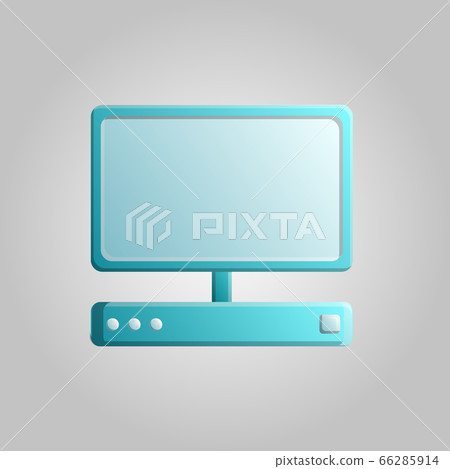 Beautiful medical equipment monitor icon 66285914