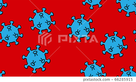 Endless seamless pattern of blue dangerous 66285915