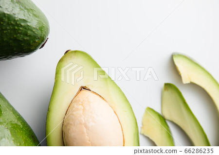 Avocado on a white background. Minimum concept 66286235