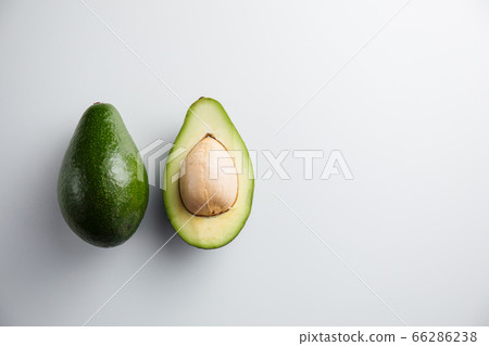 Avocado on a white background. Minimum concept 66286238