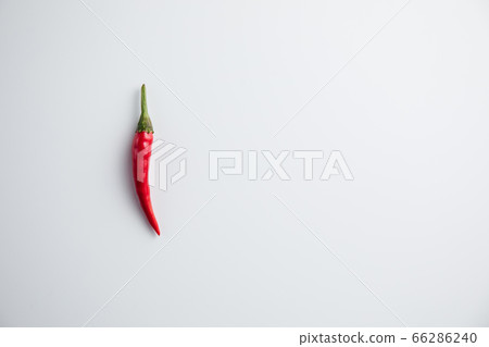 Red pepper on a white background. Minimum concept Red pepper on a white background. Minimum concept 66286240
