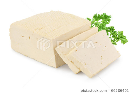 tofu cheese isolated on white background with clipping path and full depth of field, tofu cheese isolated on white background with clipping path and full depth of field, 66286401
