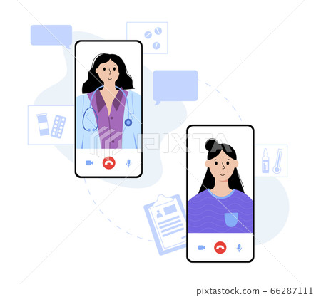 Online clinic and doctor concept Online clinic and doctor concept 66287111