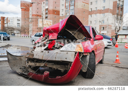 car accident at shallow depth of field car accident at shallow depth of field 66287118