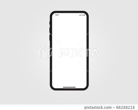 Mobile Phone Black Mockup Template Vector on Grey 66288218