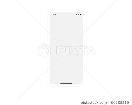 Mobile Phone White Mockup Template Vector Outline 66288219