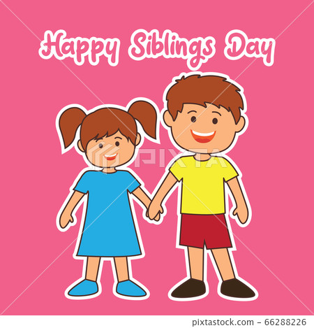 happy sibling's day concept. vector illustration happy sibling's day concept. vector illustration 66288226