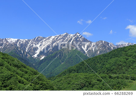 Kashima Yari Kurosawa Plateau's early summer Northern Alps Kashima Yarigatake 66288269