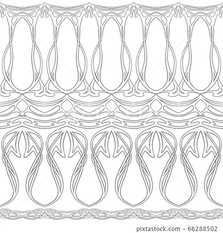 Seamless pattern, background in art nouveau style 66288502