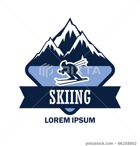 skiing logo with text space for your slogan skiing logo with text space for your slogan 66288602