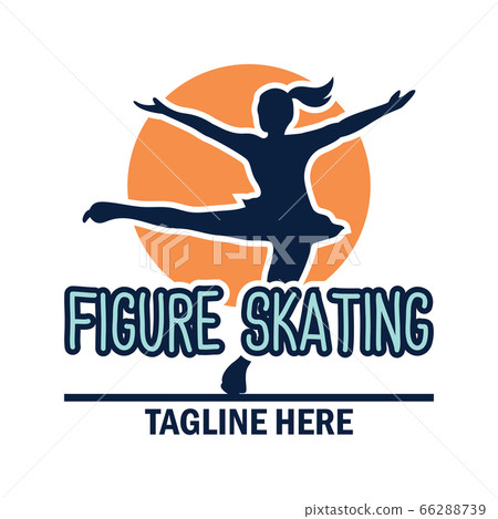 speed figure skating logo with text space for your slogan 66288739