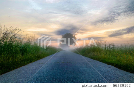 Soft and dramatic colorful sunrise  66289192