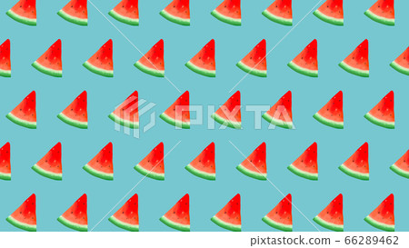 Watermelon pattern background turquoise 66289462