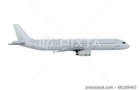 White plane flying. airplane isolate on white background White plane flying. airplane isolate on white background 66289465